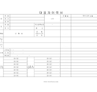 대표자 상세 이력서 대표자 상세 이력서